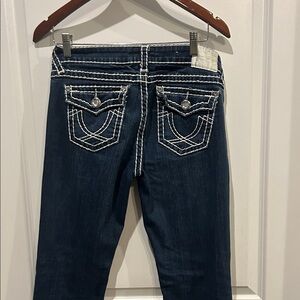 Stylish Blue Jeans with White Stitching